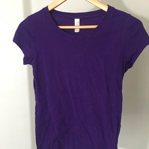 Purple Bella Cap Sleeve V Neck Tee